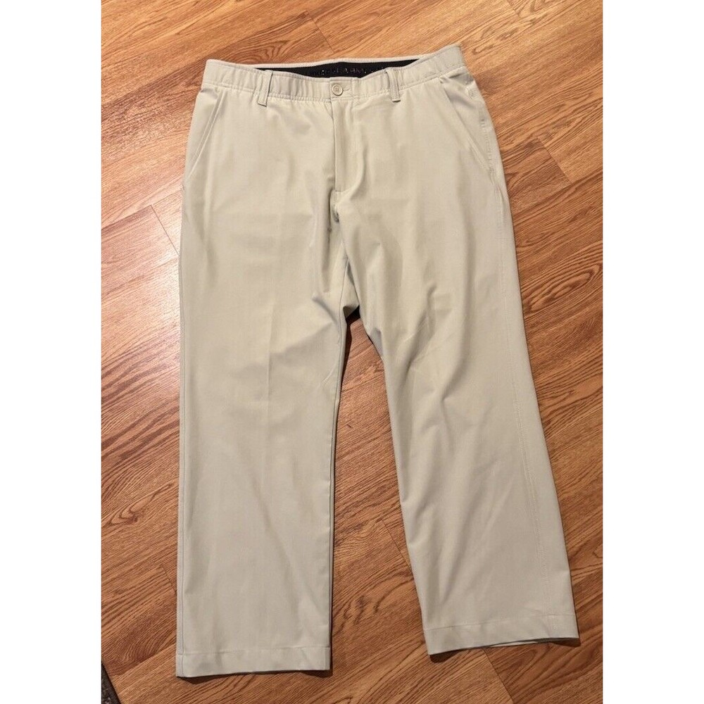Under Armour Pants Mens 36x30 Beige Chino Stretch Performance Polyester Golf